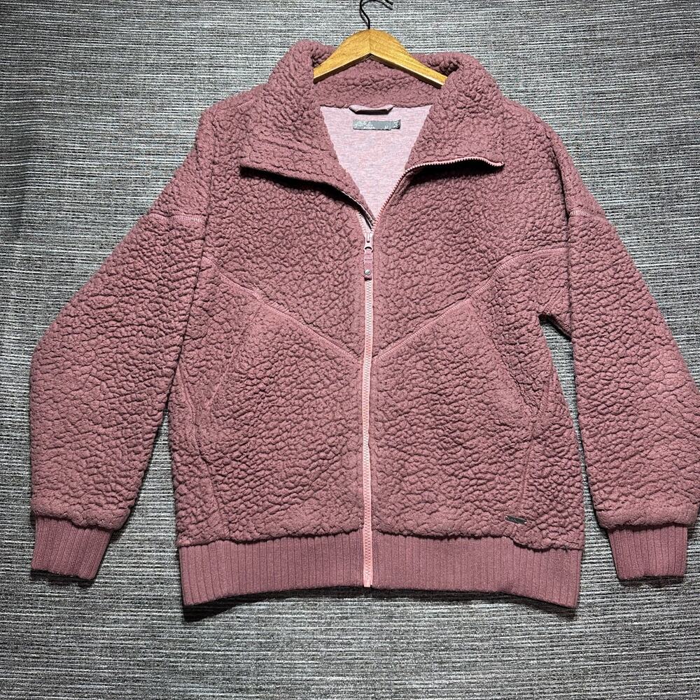 Prana Jacket Women's M Brandy Pink Fleece Full Zip Permafrost W23190888